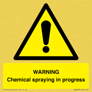 WARNING Chemical spraying in progress